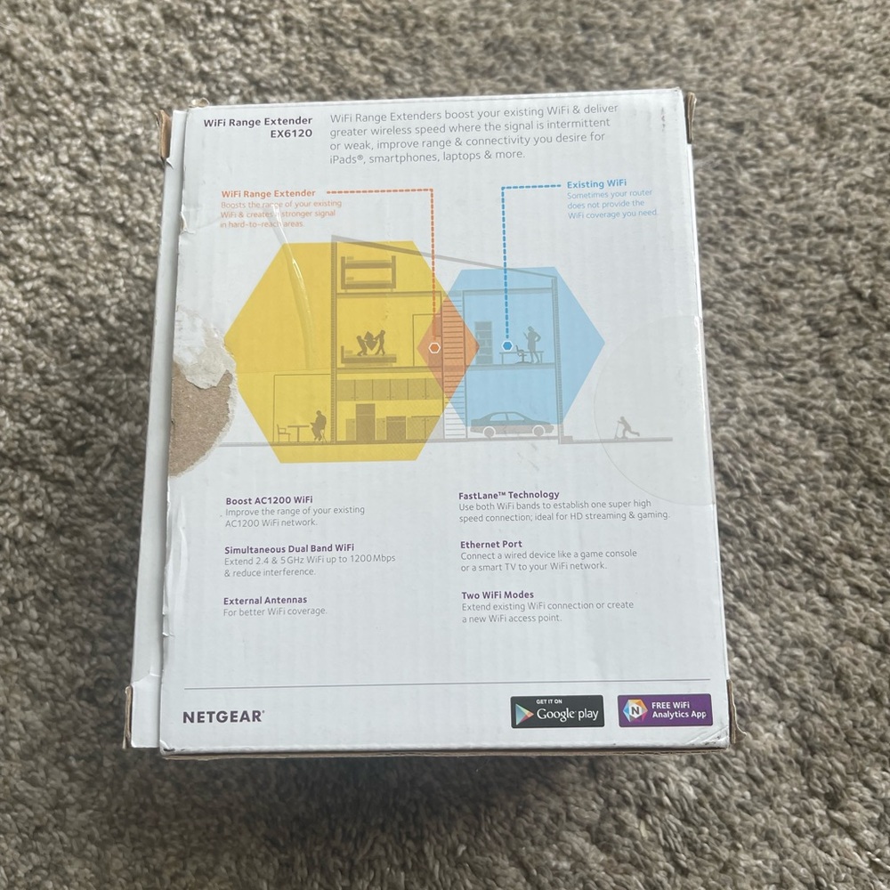 NETGEAR AC1200 WiFi Range Extender - Picture 3 of 7